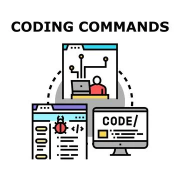 Programming development creating clean code software Stock Illustration