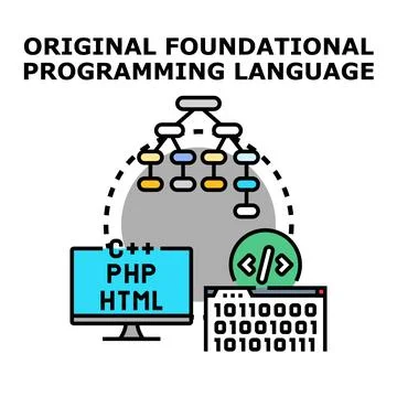 Programming development creating software and digital languages Stock-Illustration