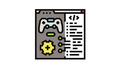 Programming game development color icon animation 動画素材 326105483