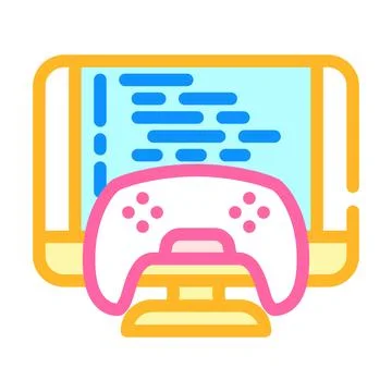 Programming game development color icon vector illustration Stock Illustration