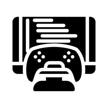 Programming game development glyph icon vector illustration Stock Illustration