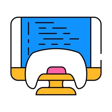 Programming game development icon color illustration Stock Illustration