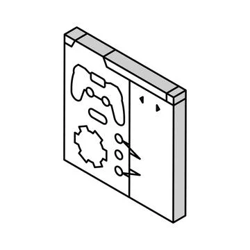 Programming game development isometric icon vector illustration Stock Illustration