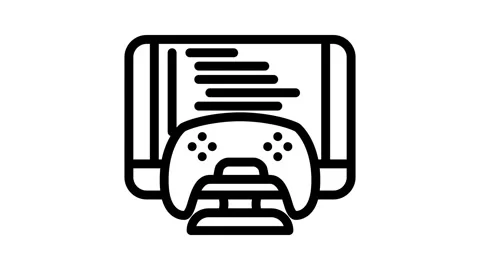 Programming game development line icon animation 動画素材 326760408
