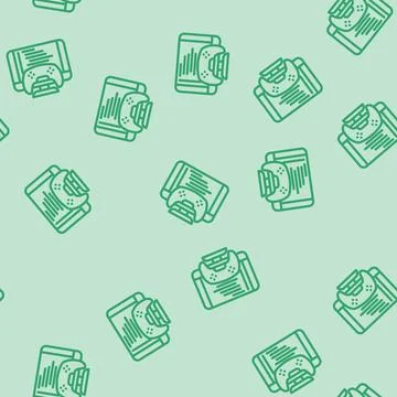 Programming game development line vector seamless pattern Stock Illustration