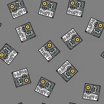 Programming game development vector seamless pattern 스톡 일러스트