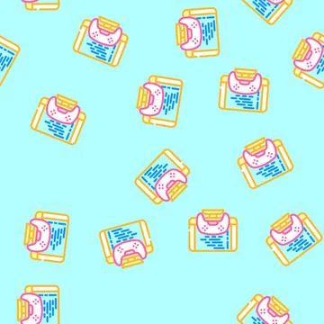 Programming game development vector seamless pattern Stock Illustration