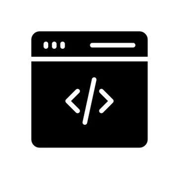Programming glyph flat icon Stock-Illustration