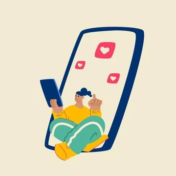 Programming Illustration. Character working on web and application developm.. Stock-Illustration