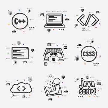 Programming infographic Stock Illustration