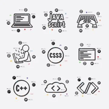 Programming infographic Stock Illustration