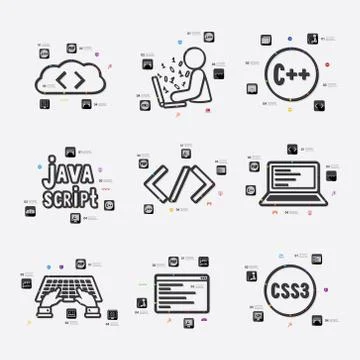 Programming infographic Stockillustratie