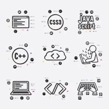 Programming infographic 스톡 일러스트
