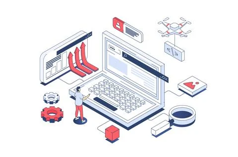 Programming Isometric Illustration イラスト素材