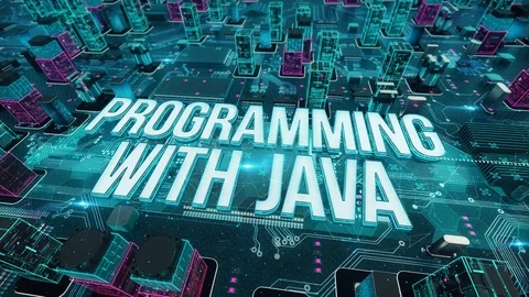 Programming with Java digital technology hi-tech concept Stock Footage 110298437