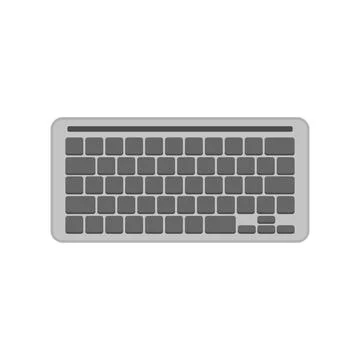 Programming keyboard icon flat isolated vector Stockillustratie