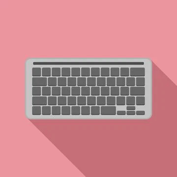 Programming keyboard icon, flat style Stock Illustration