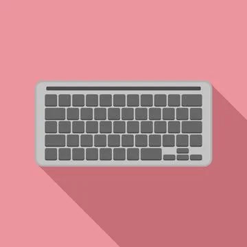Programming keyboard icon, flat style Illustrazione stock