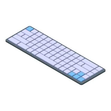 Programming keyboard icon, isometric style Stock Illustration