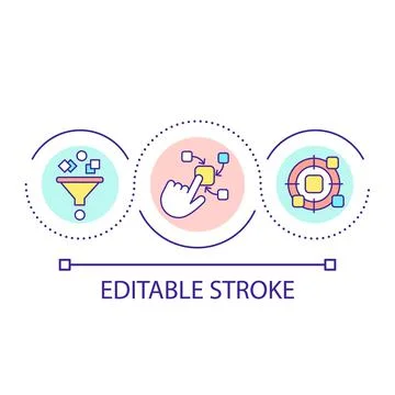 Programming language abstraction loop concept icon Stock Illustration