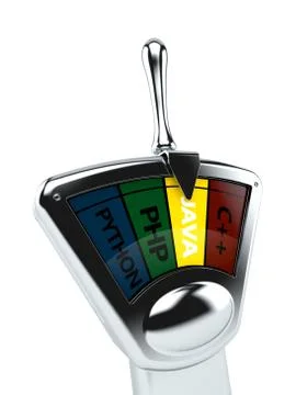 Programming language choice machine Stock Illustration