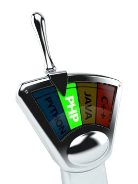 Programming language choice machine Illustration