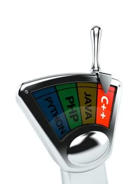 Programming language choice machine Stock Illustration