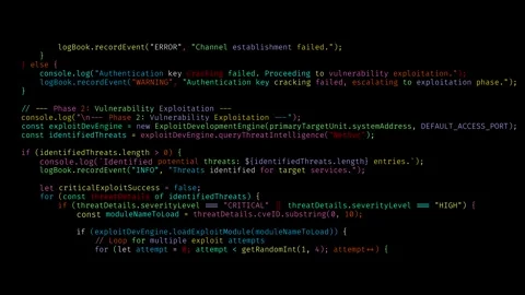Programming language code scrolling fast and at the end the text critical data Stock Footage 321548950