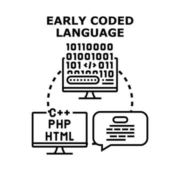 Programming language codes for developing digital software イラスト素材