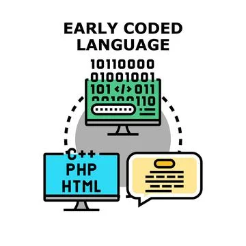 Programming language codes for developing digital software Stockillustratie