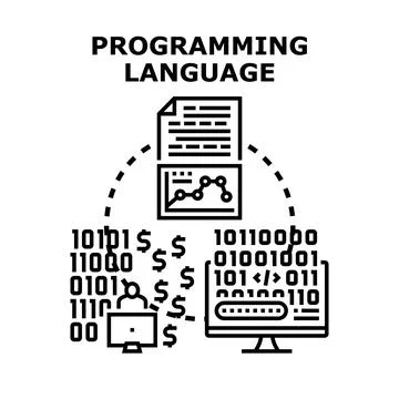Programming language coding development and digital revenue concept 스톡 일러스트