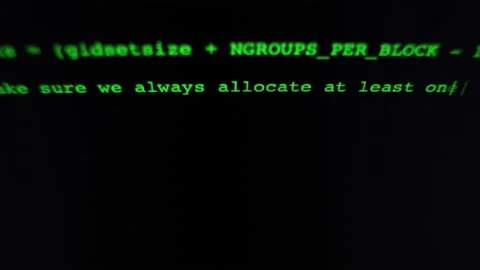 Programming language, the command is executed on a computer monitor. writing Stock Footage 239277735