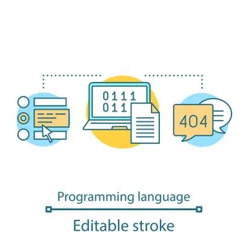 Programming language concept icon Stock Illustration