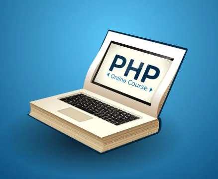 Programming language concept - PHP, CSS, XML, HTML, Javascript learning Stockillustratie