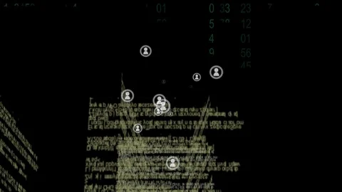 Programming language of digital connection Stock Footage 110617675