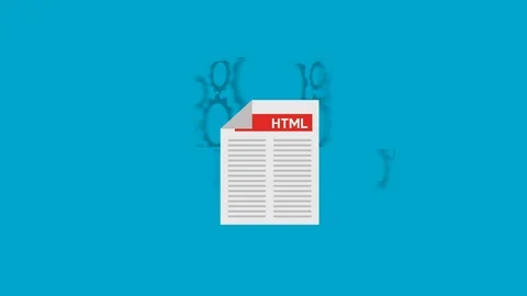 Programming language document and icons animation Stockbeeldmateriaal 115512732