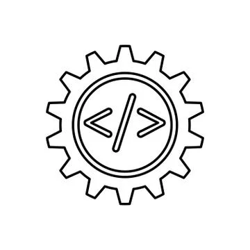Programming language gear 스톡 일러스트