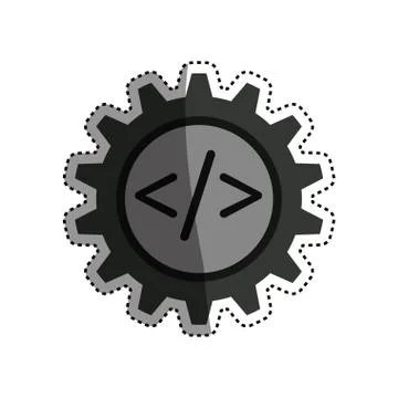 Programming language gear 스톡 일러스트