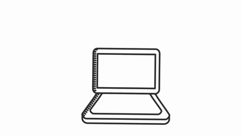 Programming language with laptop animation Stockbeeldmateriaal 115513524