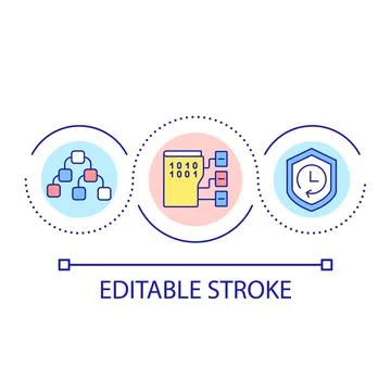 Programming language structure loop concept icon Stock Illustration