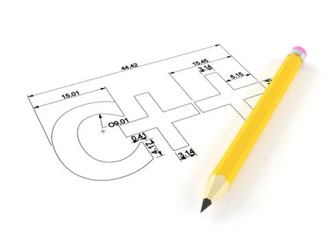 Programming language text with pencil Stock Illustration