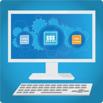 Programming language, vector illustration Illustrazione stock