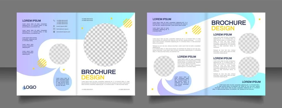 Programming languages courses blank brochure design Stock Illustration