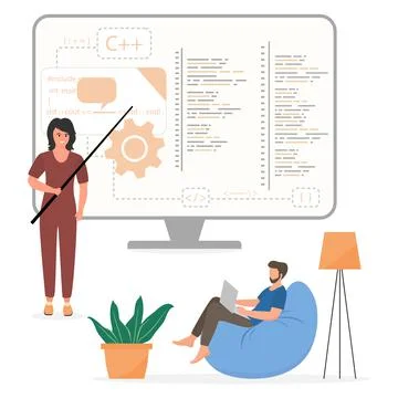 Programming Languages Learning Software Coding IT Stock Illustration
