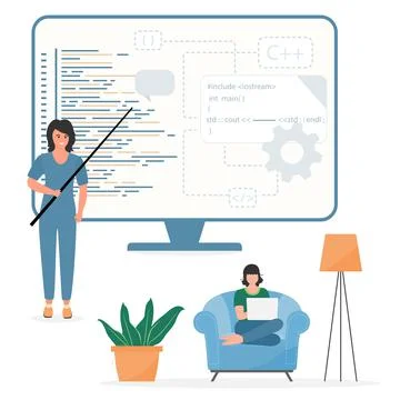 Programming Languages Learning Software Coding IT Stock Illustration