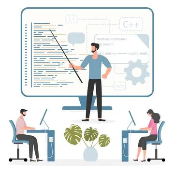 Programming Languages Learning Software Coding IT Stock Illustration