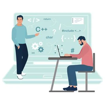 Programming Languages Learning Software Coding IT Stock Illustration