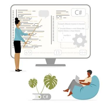 Programming Languages Learning Software Coding IT Stock Illustration