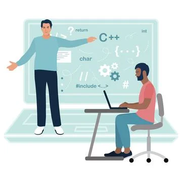 Programming Languages Learning Software Coding IT Stock Illustration