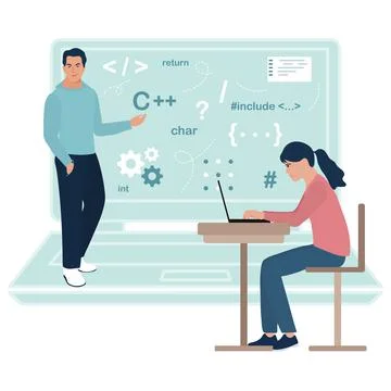 Programming Languages Learning Software Coding IT Stock Illustration